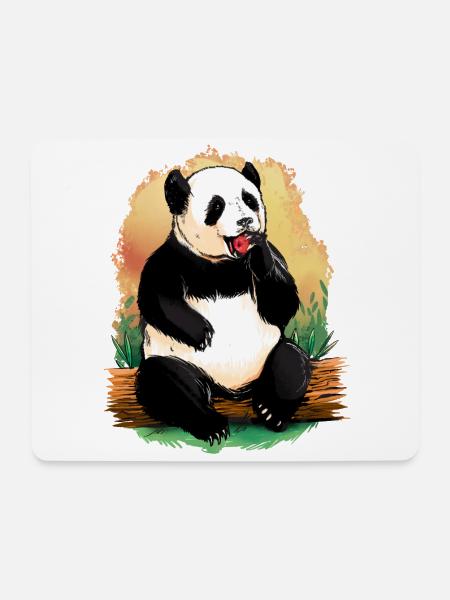 Süß Tiere Pandabär Tiermotiv Geschenk Panda - Mousepad (Querformat) - Weiß