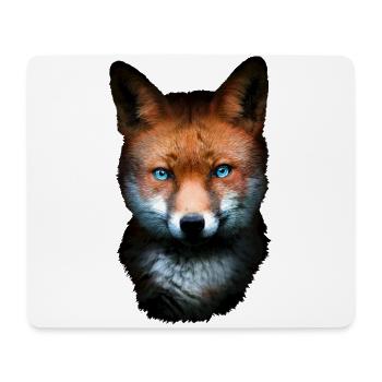 Fuchs Blaue Augen Geschenk Opa Waldtiere Rotfuchs - Mousepad (Querformat) - Weiß - Vorne