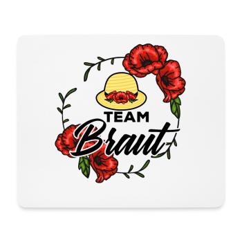 Team Braut Hochzeitsnacht Damenhut Rosenkranz Crew - Mousepad (Querformat) - Weiß - Vorne