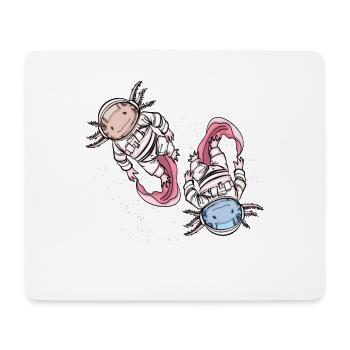 Axolotl Astronaut Geschenk Kinder Weltraum Axolotl - Mousepad (Querformat) - Weiß - Vorne