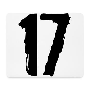 17 number jersey - Mouse Pad (horizontal) - white - Front