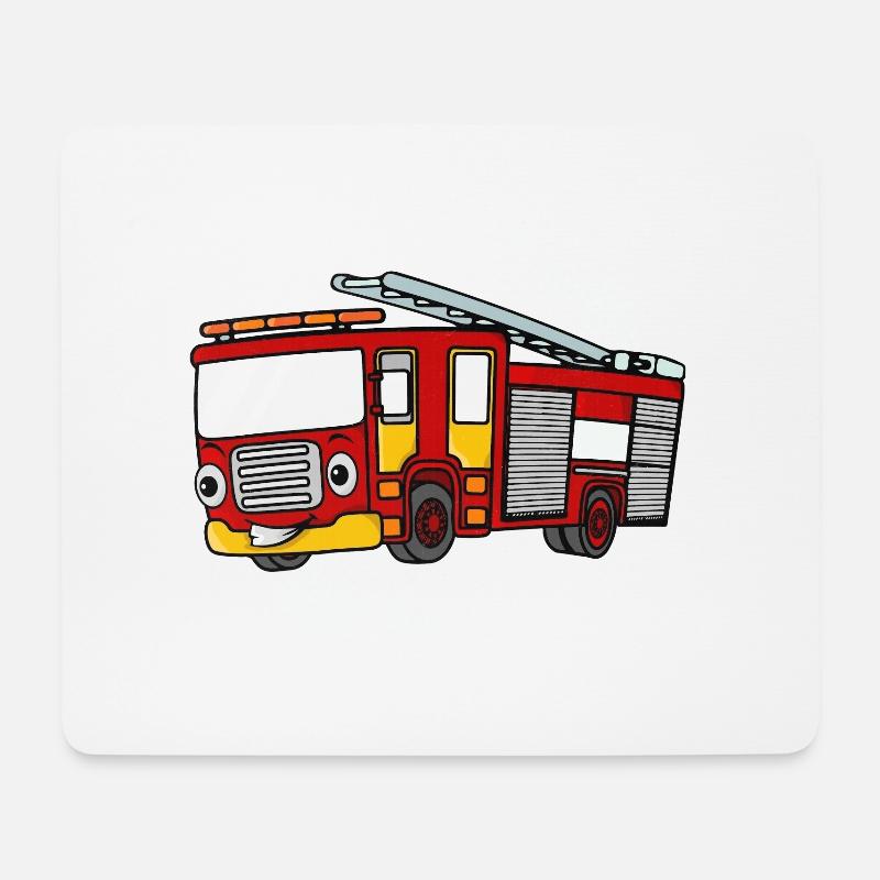 Feuerwehrauto Löschfahrzeug Geschenk Feuerwehr - Mousepad (Querformat) - Weiß