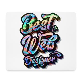 Best Web Designer - Mousepad (Querformat) - Weiß - Vorne