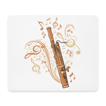 oboe, player, musical instrument, big band, bassoon - Mouse Pad (horizontal) - white - Front