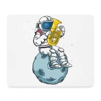 Astronaut Musik Tuba Spieler Geschenk Kinder Tuba - Mousepad (Querformat) - Weiß - Vorne