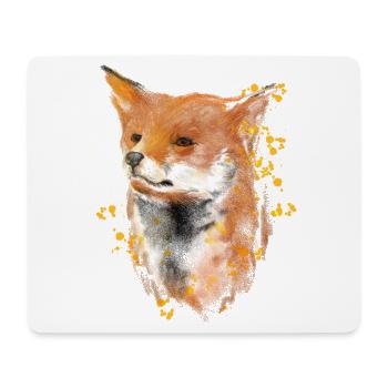 Fuchs Bunte Tierwelt Waldtiere Tiermotiv Tierisch - Mousepad (Querformat) - Weiß - Vorne