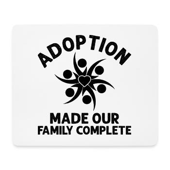 Adoption Machte Unsere Familie Komplett Herz - Mousepad (Querformat) - Weiß - Vorne
