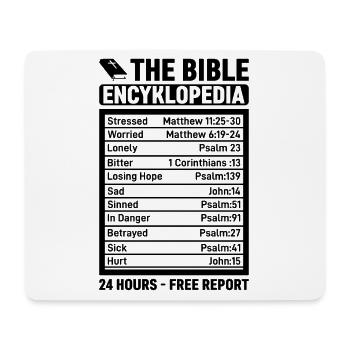 The Bible Encyklopedia 24 hours - Free - Mouse Pad (horizontal) - white - Front