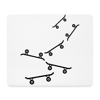 Skateboard Skaters - Tapis de souris (format paysage) - blanc - Devant
