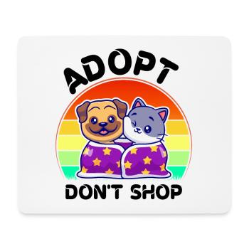 Adoptieren Sie Nicht Einkaufen, Was Sie Nicht - Mousepad (Querformat) - Weiß - Vorne