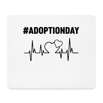 Adoption Day Heartbeat Hearts Together Staying - Mouse Pad (horizontal) - white - Front