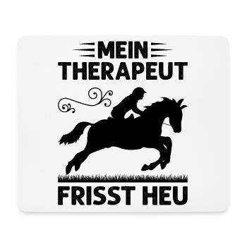 Mein Therapeut Frisst Heu Reitkultur - Mousepad (Querformat) - Weiß - Vorne