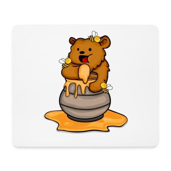 Bär Geschenk Kinder Honig Grizzly Bär - Mousepad (Querformat) - Weiß - Vorne