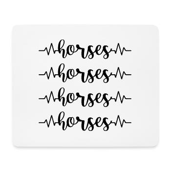 Horses Riding Black Background Horse Animal - Mouse Pad (horizontal) - white - Front