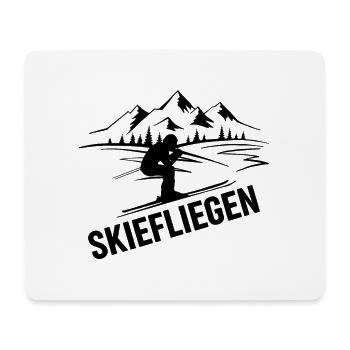 Skiefliegen Wintersport Skispringen - Mousepad (Querformat) - Weiß - Vorne