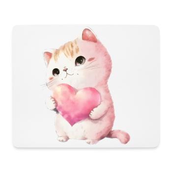 Mignon bébé chat maman enfants T-shirt - Tapis de souris (format paysage) - blanc - Devant
