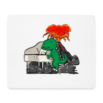 Klavier Geschenk Dinosaurier Geschenk Piano - Mousepad (Querformat) - Weiß - Vorne