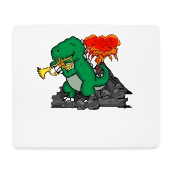 Dinosaurier Trompete Geschenk Jazz Musik Kinder - Mousepad (Querformat) - Weiß - Vorne