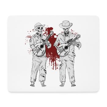 Country Music Zombies Bluegrass Band Mandolin - Mouse Pad (horizontal) - white - Front