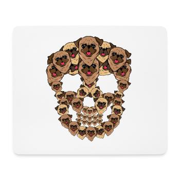 Mops Hundebesitzer Geschenk Frauen Hund Mops - Mousepad (Querformat) - Weiß - Vorne