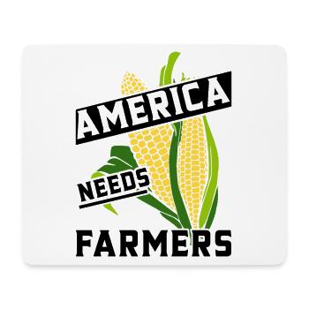 America needs farmers corn food - Mouse Pad (horizontal) - white - Front