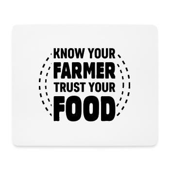Connaissez votre agriculteur, faites confiance à votre agriculteur. - Tapis de souris (format paysage) - blanc - Devant