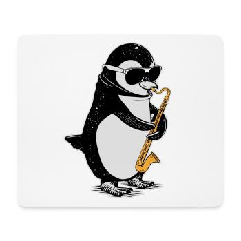 Bass Clarinet Penguin Big Band Children's Orchestra - Mouse Pad (horizontal) - white - Front