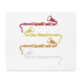 Clarinette Orchestre de basse Clarinette Musique cadeau Clarinette - Tapis de souris (format paysage) - blanc - Devant