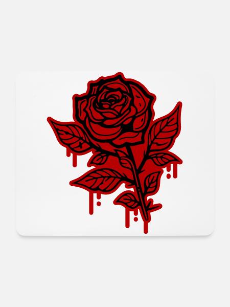 Rose Symbol - Mousepad (Querformat) - Weiß