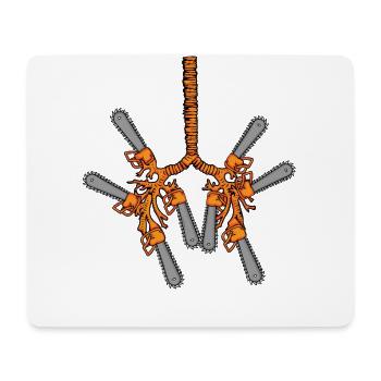 Tronçonneuse Forester Cadeau Homme Arboriste - Tapis de souris (format paysage) - blanc - Devant