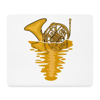Waldhornspieler Musik Blaskapelle Waldhorn - Mousepad (Querformat) - Weiß - Vorne