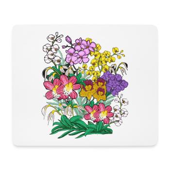 Orchideen Blumen Pflanzen Geschenk Orchidee - Mousepad (Querformat) - Weiß - Vorne