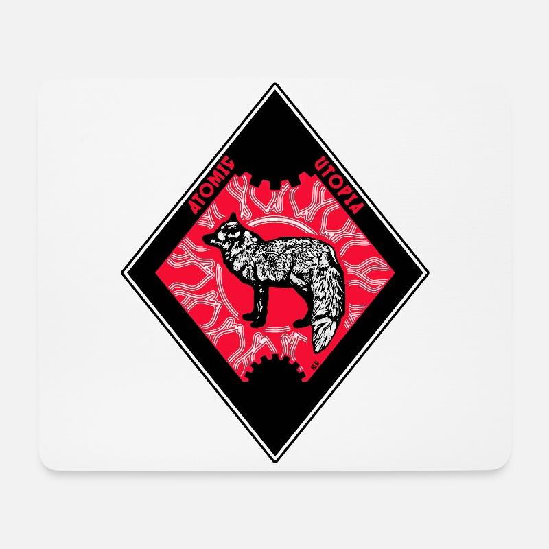 Atomic Utopia - Silver Fox Rhombus - Mouse Pad (horizontal) - white