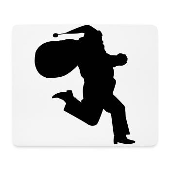 Running Santa Claus Geschenk - Mousepad (Querformat) - Weiß - Vorne