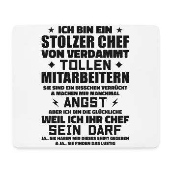 Ein stolzer chef von verdammt tollen mitarbeitern - Mousepad (Querformat) - Weiß - Vorne