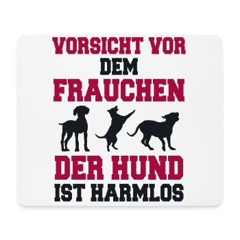 Méfiez-vous du chien chien cadeau chiot maîtresse - Tapis de souris (format paysage) - blanc - Devant