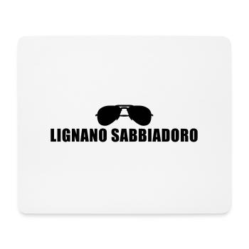 Coole Lignano Sabbiadoro Sonnenbrille - Mousepad (Querformat) - Weiß - Vorne