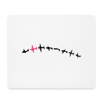 Aircraft-Roll-2Col - Mousepad (Querformat) - Weiß - Vorne