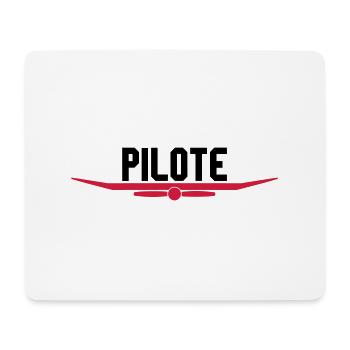 Pilote hélice aile - Tapis de souris (format paysage) - blanc - Devant