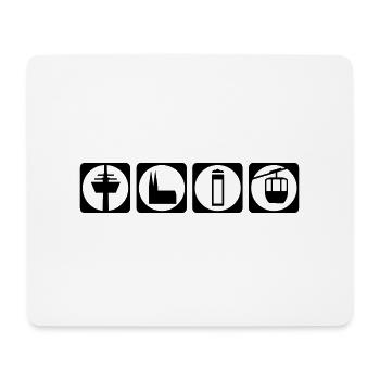 Cologne pictogramme - Tapis de souris (format paysage) - blanc - Devant