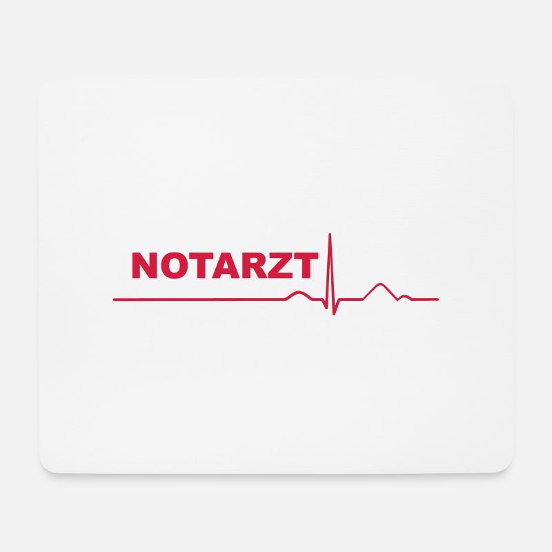 Notarzt - Mousepad (Querformat) - Weiß