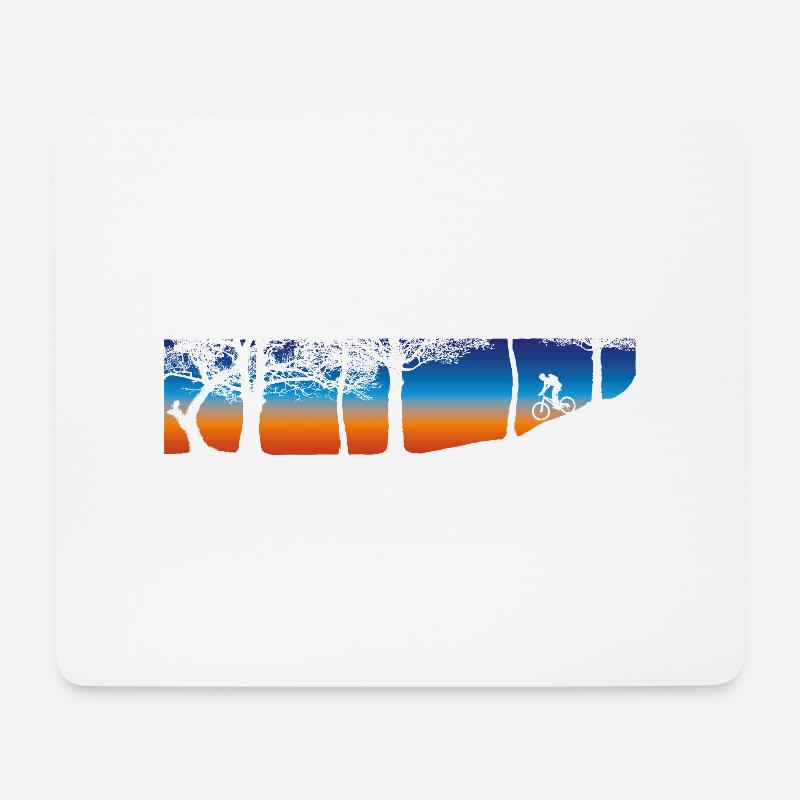 MTB Sunset Trailride - Mouse Pad (horizontal) - white