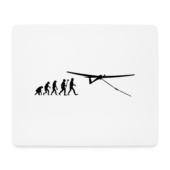 evolution gliding glider pilot - Mouse Pad (horizontal) - white - Front
