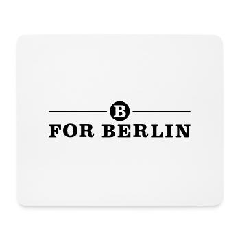 B for Berlin - black on grey - Mütze - Mousepad (Querformat) - Weiß - Vorne