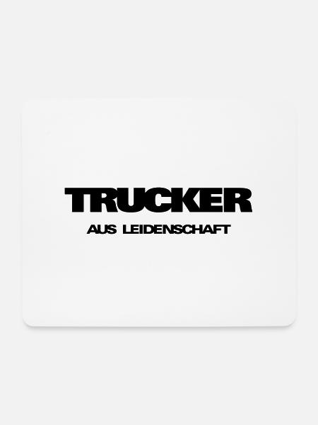 Schriftzug Trucker - Mousepad (Querformat) - Weiß