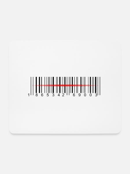 Barcode Scanner - Mousepad (Querformat) - Weiß
