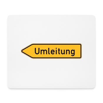 Umleitung Links - Mousepad (Querformat) - Weiß - Vorne
