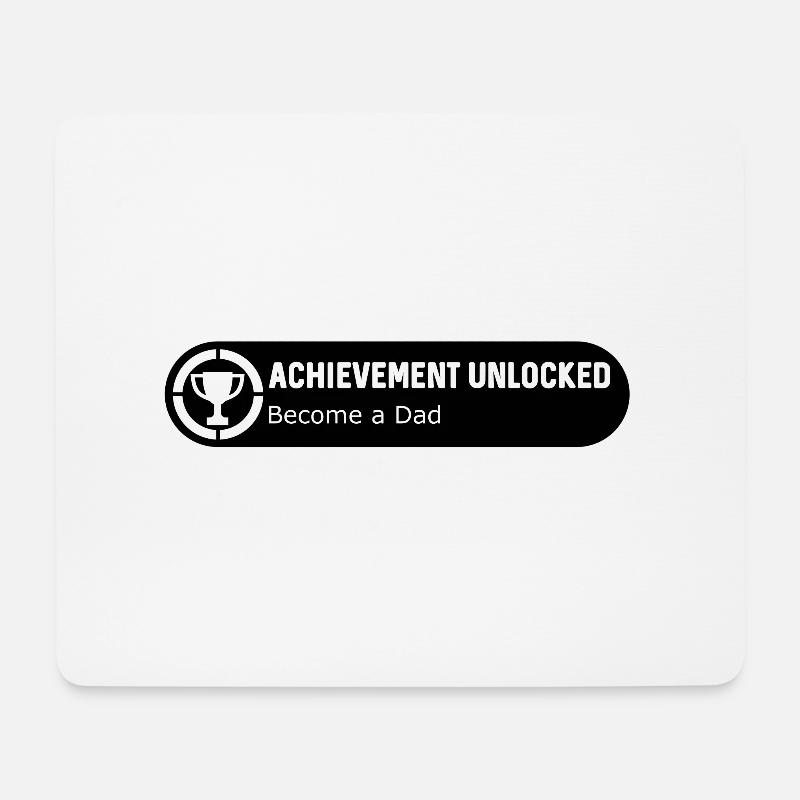 Achievement Unlocked: Become a Dad (w) - Mousepad (Querformat) - Weiß