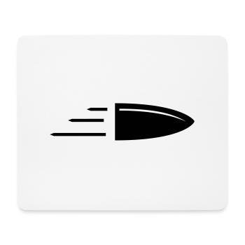 bullet Munition Kugel Geschoss Waffe - Mousepad (Querformat) - Weiß - Vorne