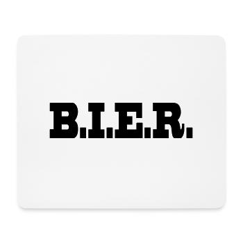 B.I.E.R. - Mousepad (Querformat) - Weiß - Vorne